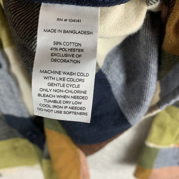 Alpine Design Shirt Men's‎ Small Multicolor Plaid Cotton Flannel Button-Up 7001 - Picture 6 of 9